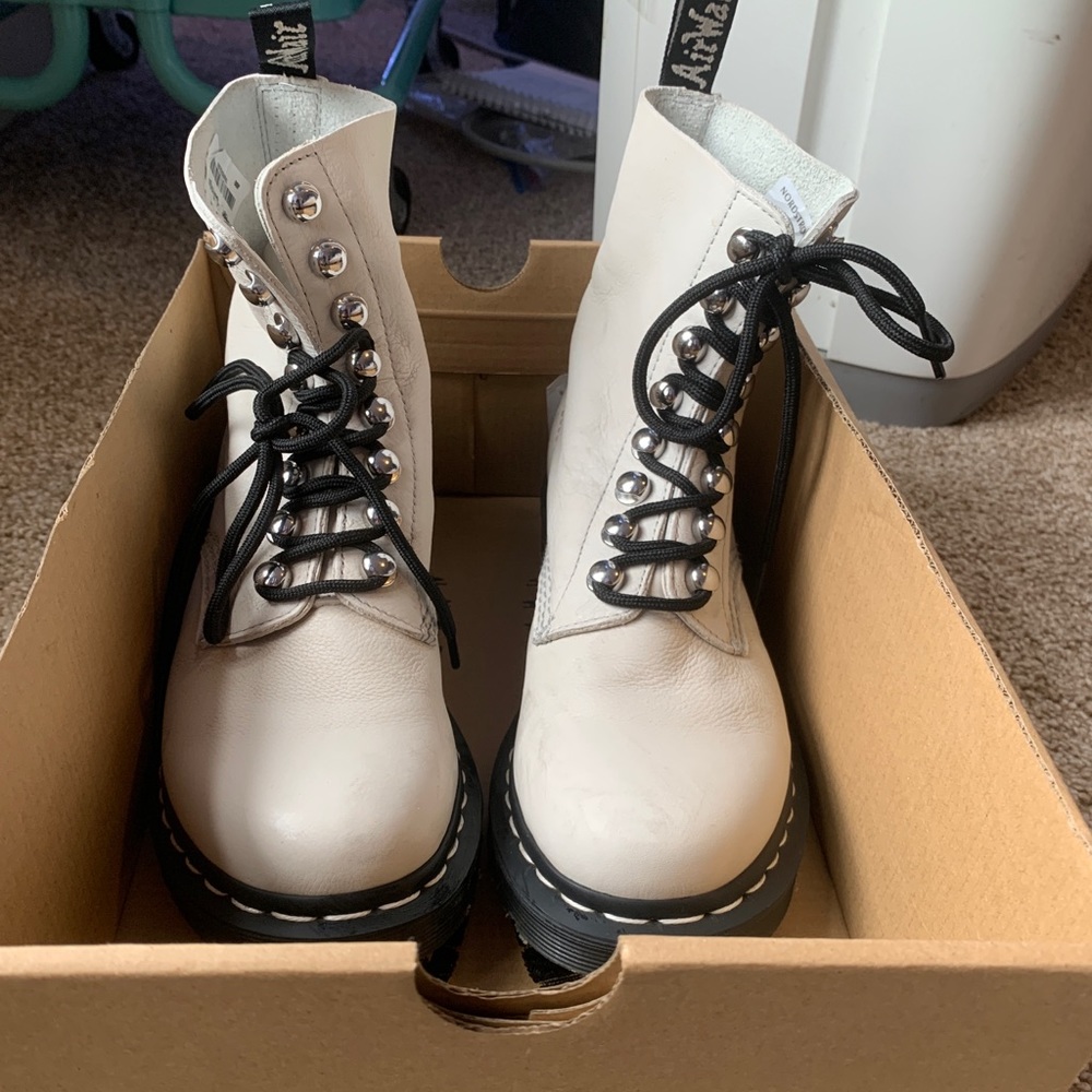 White Doc Marten Boots, only worn a couple times.
